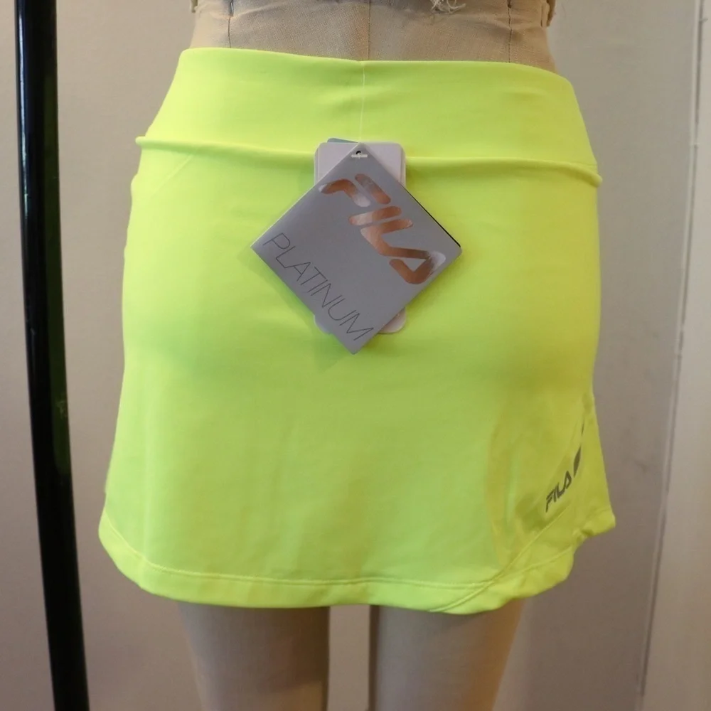 NEW Fila Neon Yellow Platinum Active Skort Size XS